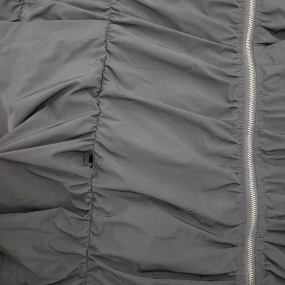 Sun Kim Sydney Parachute Jacket Womens Small Black Ruched Full Zip Lagenlook - Picture 9 of 12